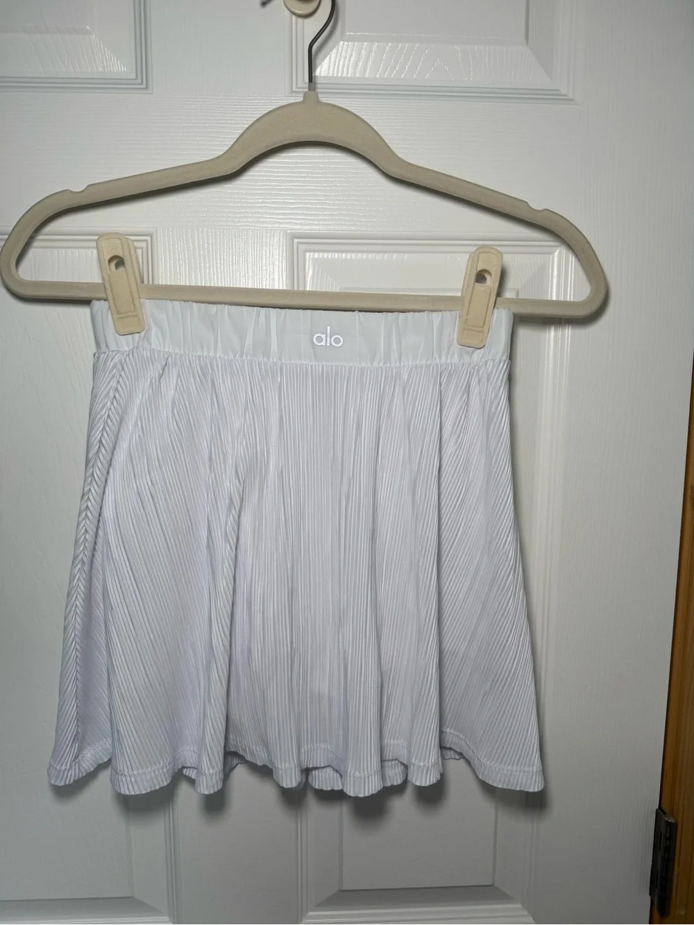 Alo Yoga White Pleated Tennis Skirt | High Rise | Size XS